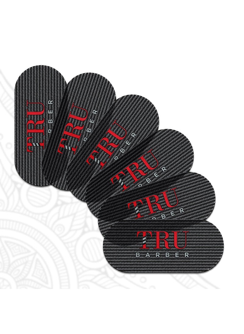 TRU BARBER TRU BARBER HAIR GRIPPERS  BUNDLE PACK 6 PCS for Men and Women  Salon and Barber Hair Clips for Styling Hair holder Grips BlackRed 