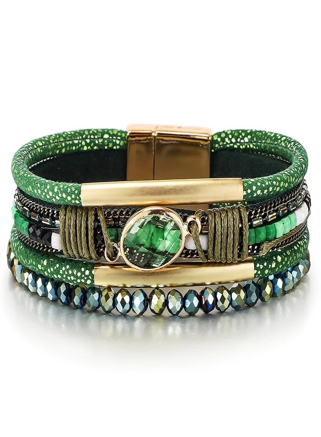 Flavizo Bohemian Bracelet for Women with Magnetic Clasp Adjustable Fit | Lightweight & Comfortable | Fashion Jewelry Accessories - Image 1
