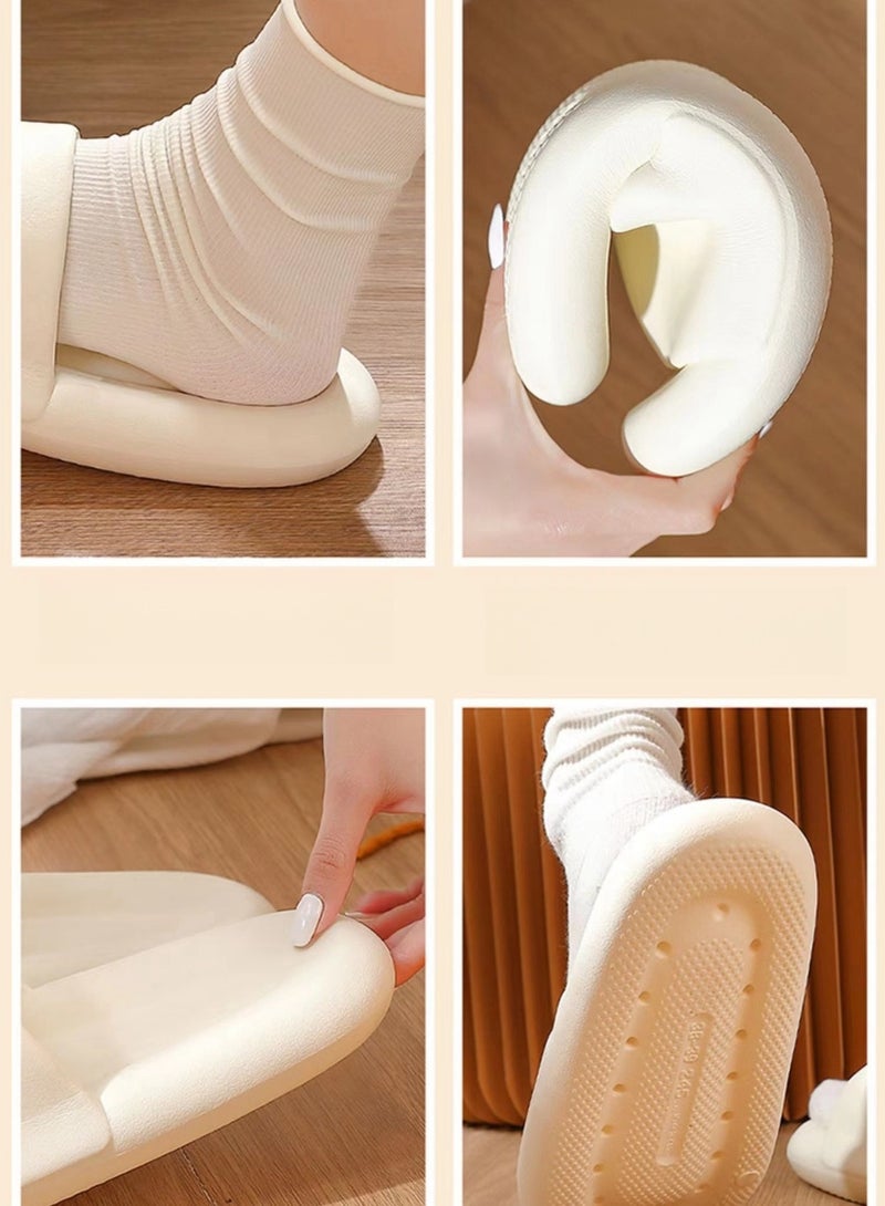 Summer Soft Sole Indoor Home Slippers Silent and Fragrant Couple Slippers Black - Image 3