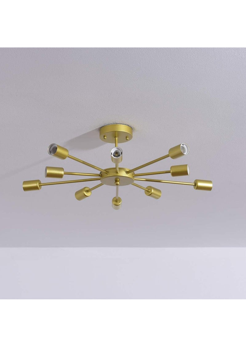 GEADI Modern Sputnik Chandelier Gold Mid Century Island Pendant Light Fixture 10 Light Ceiling Chandeliers for Kitchen Dining Room Bedrooms  - Image 3