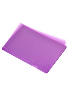 L Type Folders 24 Pack A4 Plastic Clear Document Folder File Jacket Sleeves Project Pockets, Purple