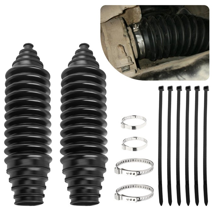 Car Rack and Pinion Boot Steering Rack Boot Tool KitDustproof Silicone Inner Tie Rod Boot Set with Rack and Pinion Bellow Cable Ties and ClampsProfessional Car Accessories