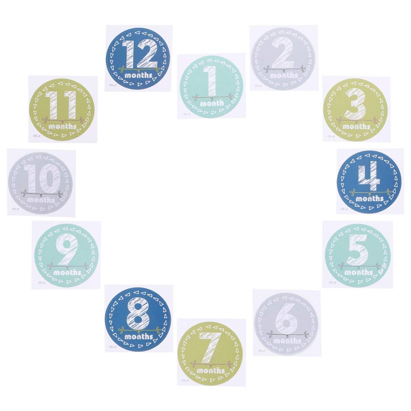 Babies Monthly Stickers Photo Props Keepsake Set For Boys And Girls Record Months Of Life Growth - Image 2