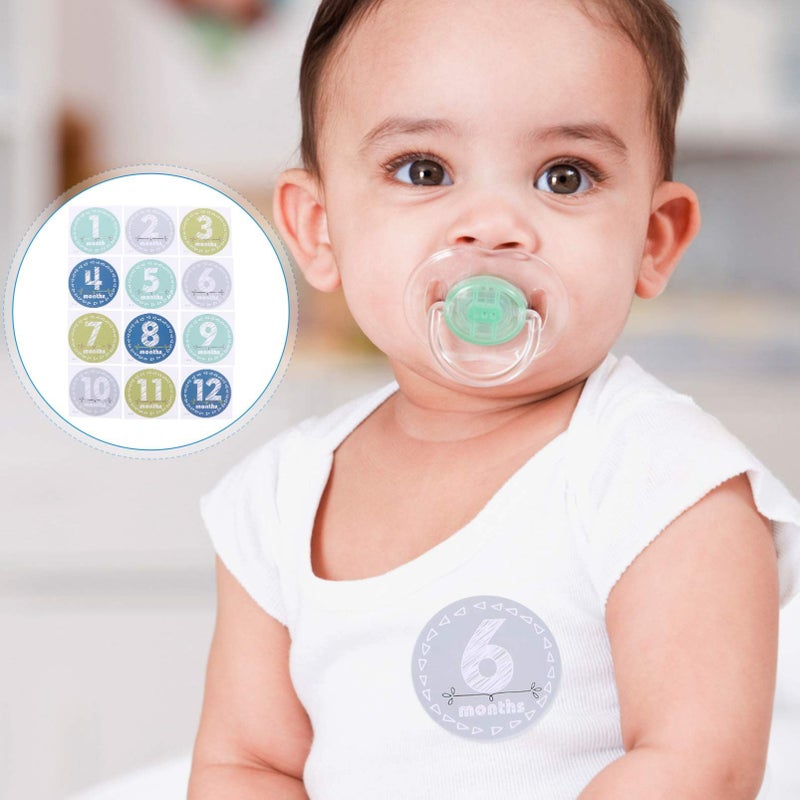 Babies Monthly Stickers Photo Props Keepsake Set For Boys And Girls Record Months Of Life Growth - Image 5