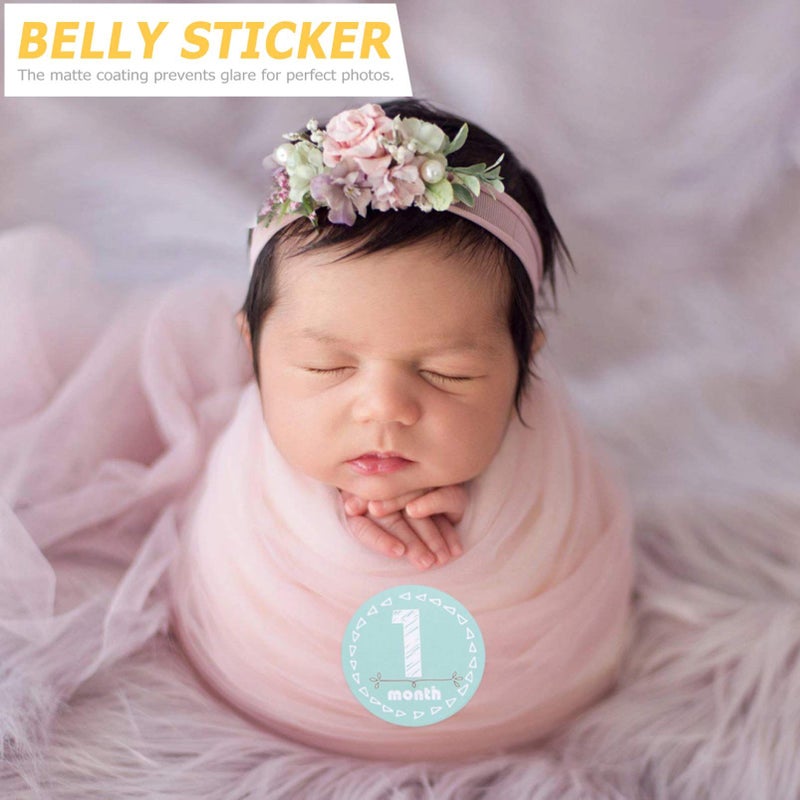 Babies Monthly Stickers Photo Props Keepsake Set For Boys And Girls Record Months Of Life Growth - Image 4