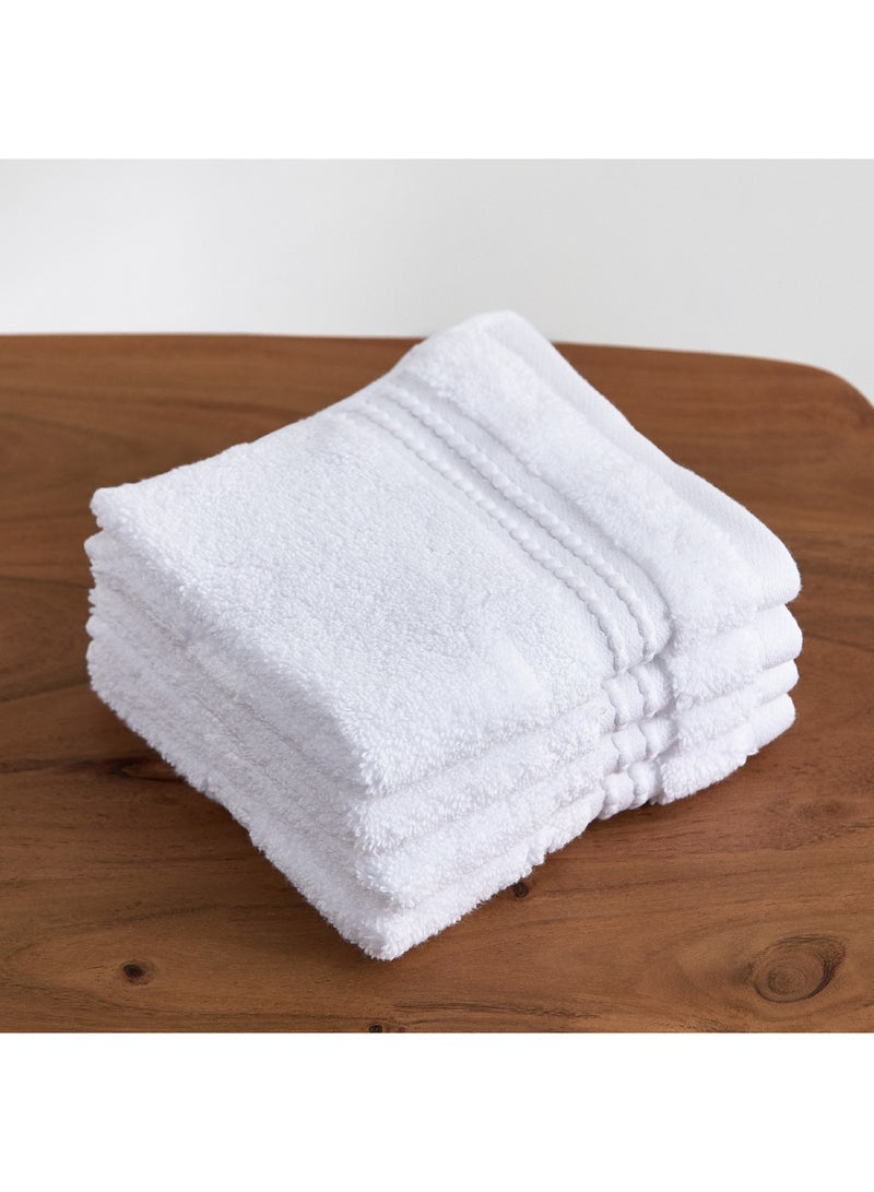 Home Box Cloud Soft Serene Zero Twist 4-Piece Face Towel Set 30 x 30 cm  - Image 1