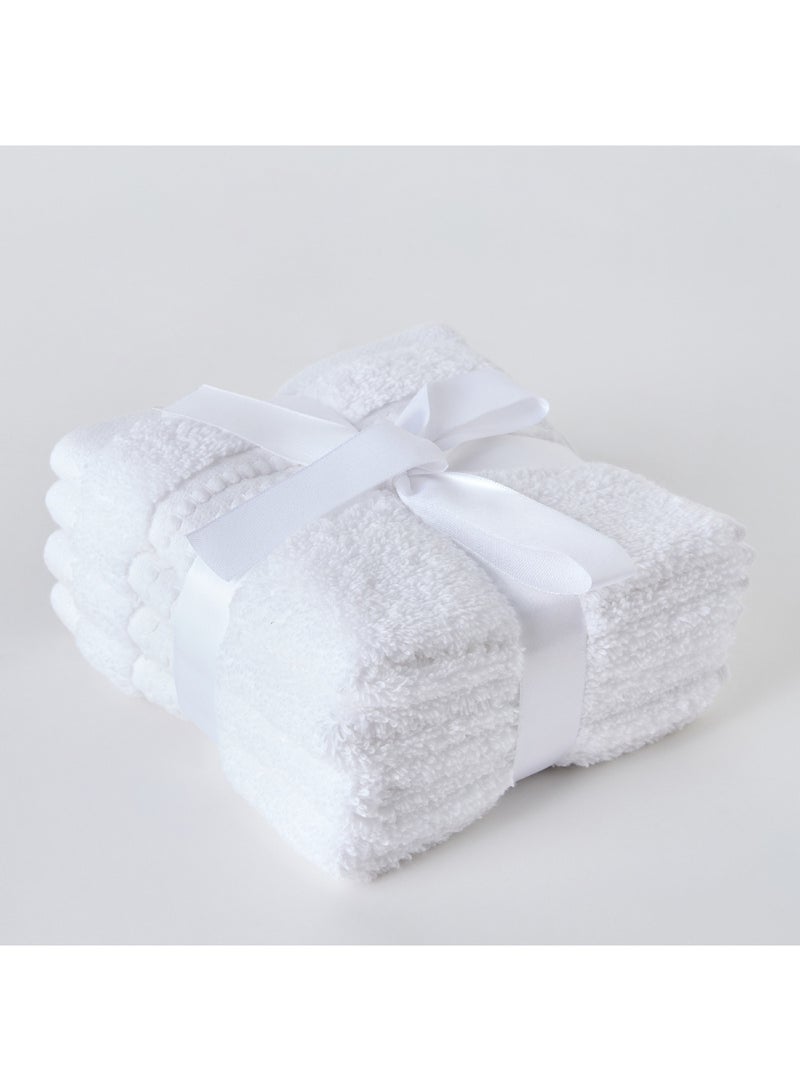Home Box Cloud Soft Serene Zero Twist 4-Piece Face Towel Set 30 x 30 cm  - Image 5