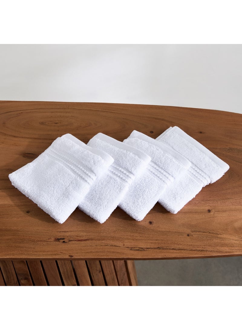 Home Box Cloud Soft Serene Zero Twist 4-Piece Face Towel Set 30 x 30 cm  - Image 3