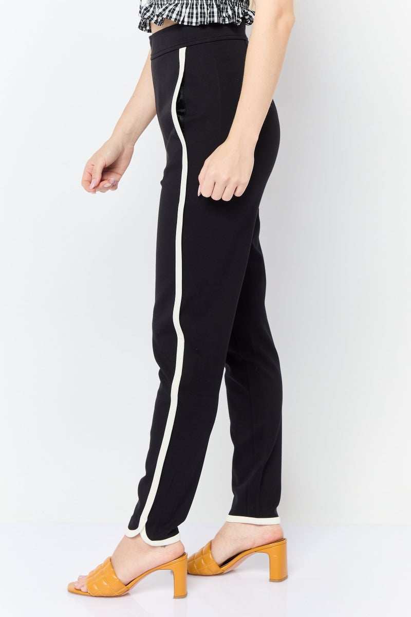 Juicy Couture Women Regular Fit Straight Leg Solid Pants, Black - Image 3