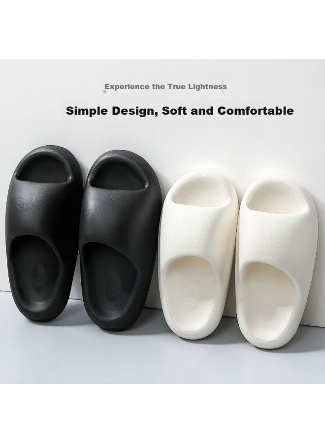 Iqgd Uni Indoor Outdoor Slippers Couples Home Bathroom E362 Black Size 44-45