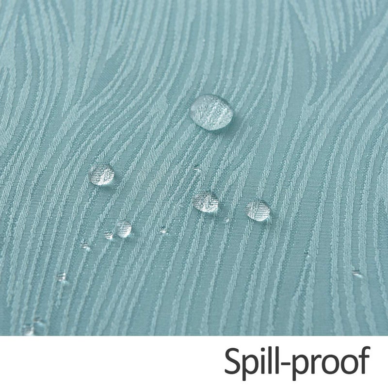 maxmill Square Table Cloth Swirl Design Water Proof Wrinkle Free Spillproof Heavy Weight Soft Tablecloth Decorative Fabric Table Cover for Outdoor and Indoor Square 70 x 70 Inch Turquoise - Image 5