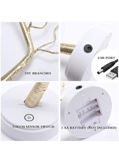 BM Ecom Traders BM Ecom LED Tabletop Bonsai Tree Light Touch Switch DIY Artificial Light Tree Lamp Decoration Festival Holiday BatteryUSB Operated Pearl Node Lamp  - Image 5