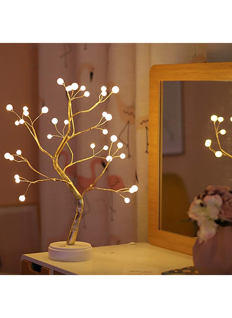 BM Ecom LED Tabletop Bonsai Tree Light Touch Switch DIY Artificial Light Tree Lamp Decoration Festival Holiday BatteryUSB Operated Pearl Node Lamp