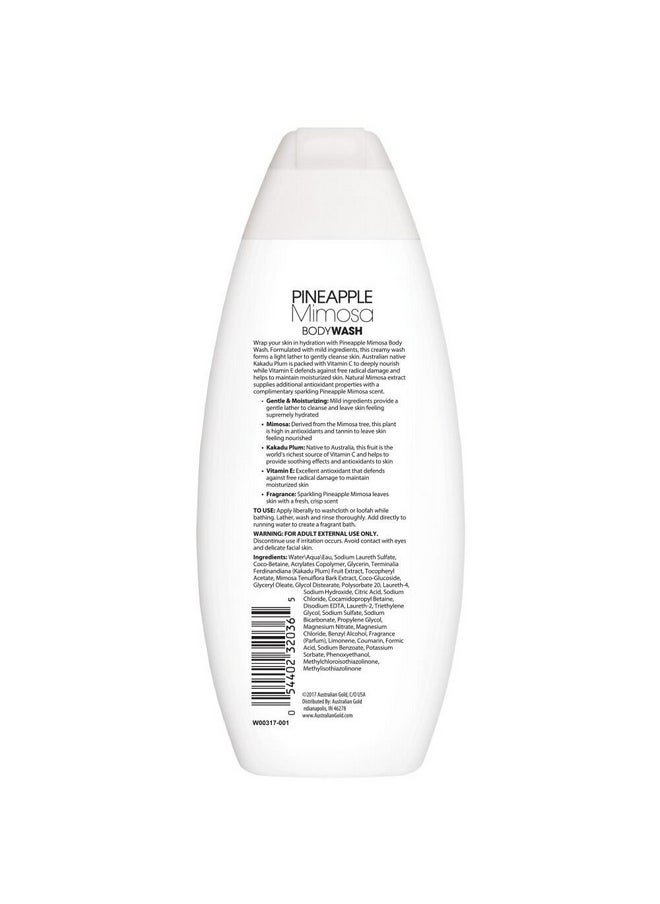 Australian Gold Pineapple Mimosa Body Wash, 16.5 Ounce ; Gentle & Moisturizing With Nutrient Rich Kakadu Plum & Vitamin E  - Image 4