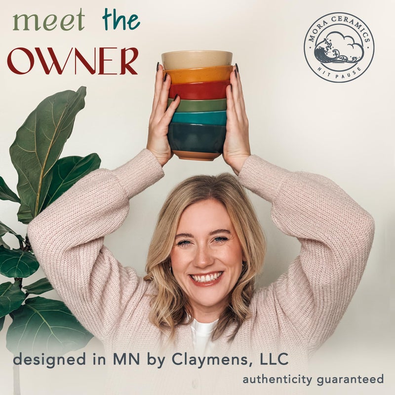 Mora Ceramic Small Dessert Bowls - 16oz  Set of 6 - Microwave  Oven and Dishwasher Safe  For Rice  Ice Cream  Soup  Snack  Cereal  Chili  Side Dishes etc - Microwavable Kitchen Bowl  Assorted Neutrals - Image 3