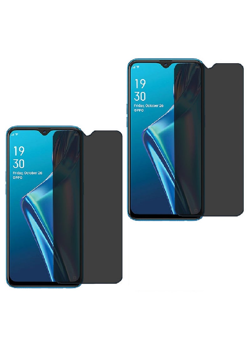 we3 2 Piece Tempered Glass Screen Protector Anti-Spy Privacy Designed For Oppo A12 Full Screen Coverage And Bubble Free - Image 1