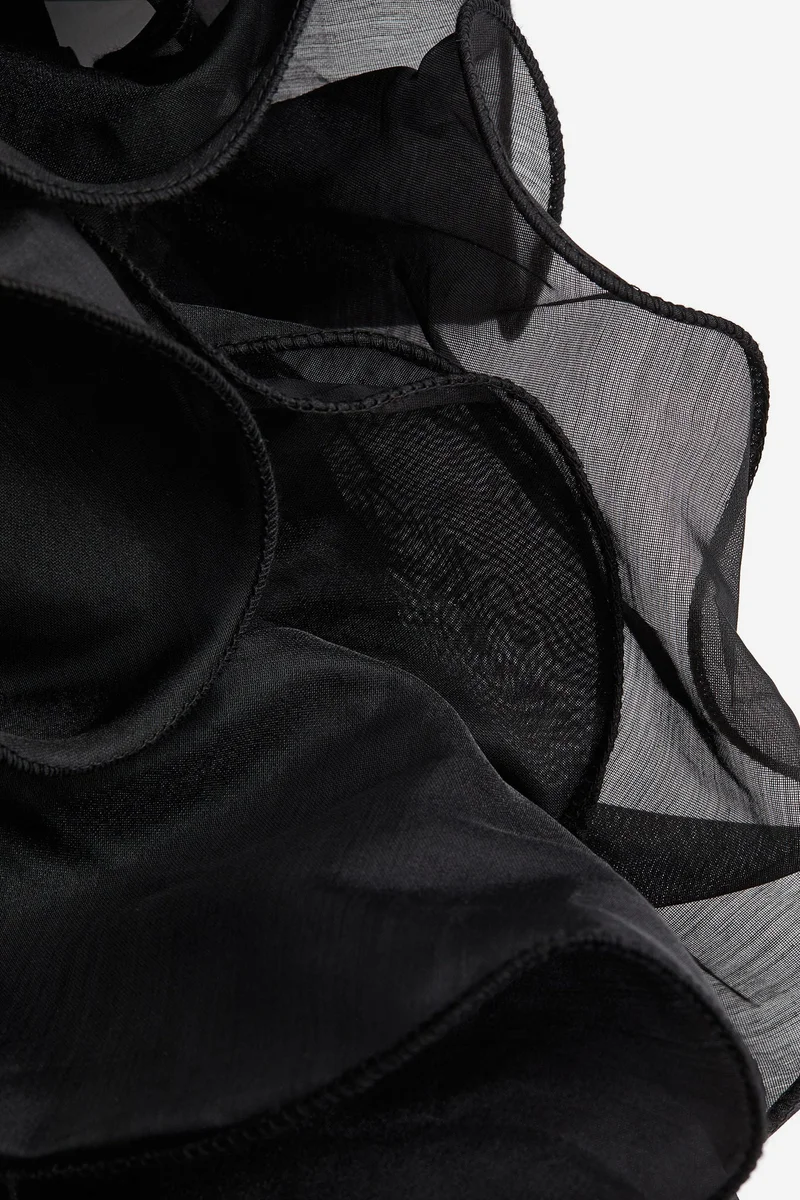 اتش اند ام فستان ميني بتفاصيل مكشكشة