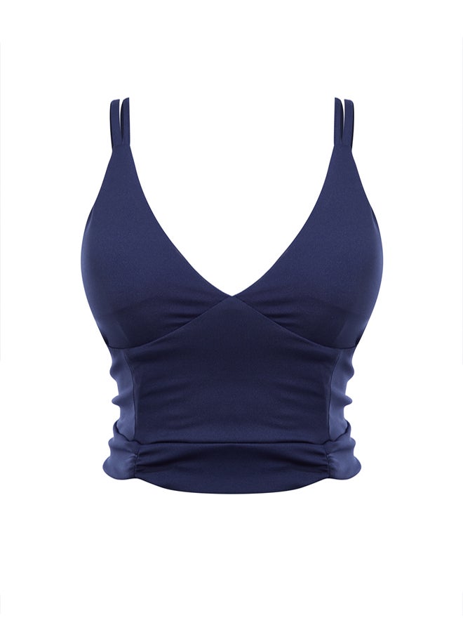 trendyol V-Neck Navy Blue Double String Sports Bra - Supported and Shaping - Image 5