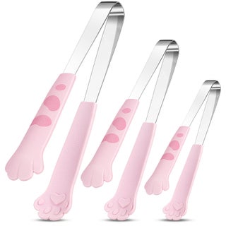 3Piece Stainless Steel Cat Paw Shape Tongs  9 7 5 Inch  Pink Kawaii Kitchen Accessories - pzsku/ZE7F81483F822FC6D4D66Z/45/1752048081/de793197-3aeb-419a-8790-f103666f44e1