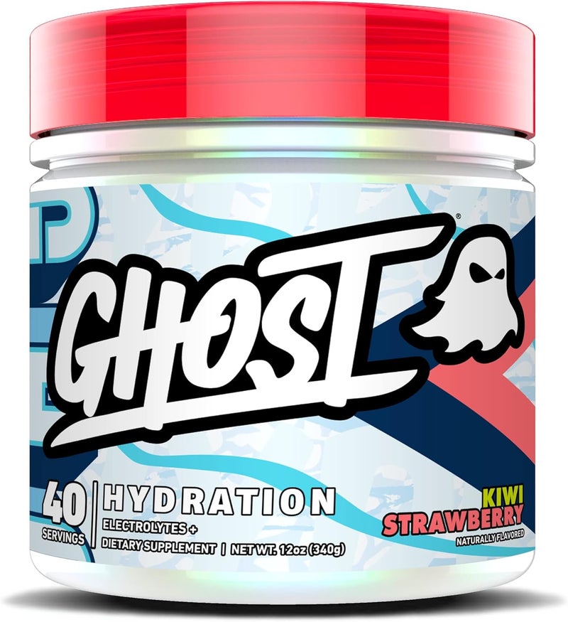 GHOST Hydration Kiwi Strawberry 40 Serv Electrolyte Powder  Drink Mix Supplement with Magnesium Potassium Calcium Vitamin C  Taurine for Energy  Endurance  Vegan Free of Soy Sugar  Gluten - Image 1