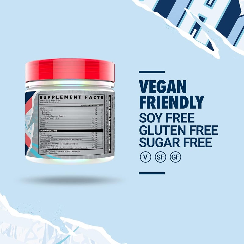 GHOST Hydration Kiwi Strawberry 40 Serv Electrolyte Powder  Drink Mix Supplement with Magnesium Potassium Calcium Vitamin C  Taurine for Energy  Endurance  Vegan Free of Soy Sugar  Gluten - Image 4