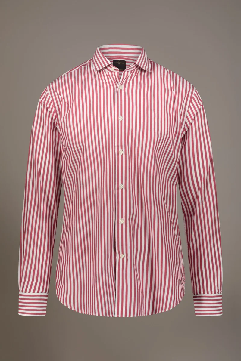 Doppelganger Classic washed shirt - White/Bordeaux