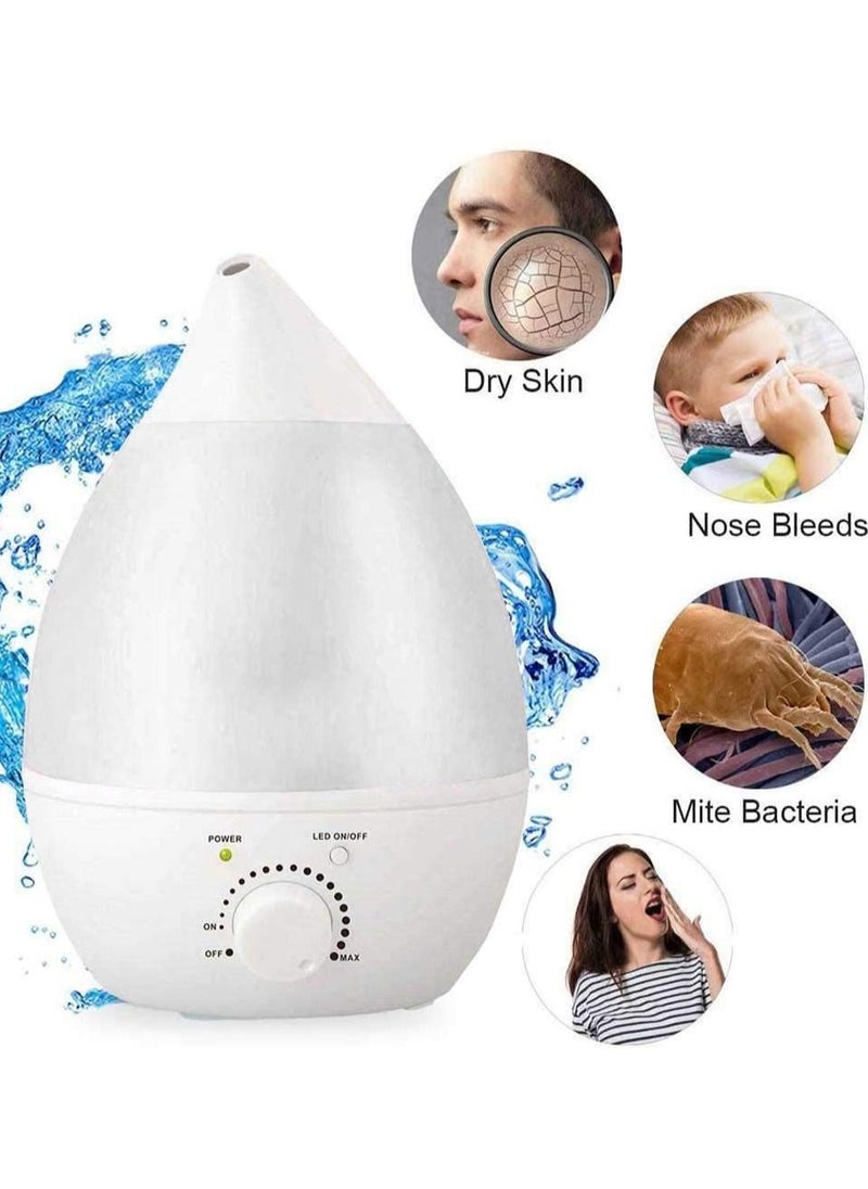 LIMOS - Mist Humidifier Air Cool for Bedroom 3L Ultrasonic Whisper Automatic Up To 11 Hours(White) - Image 1