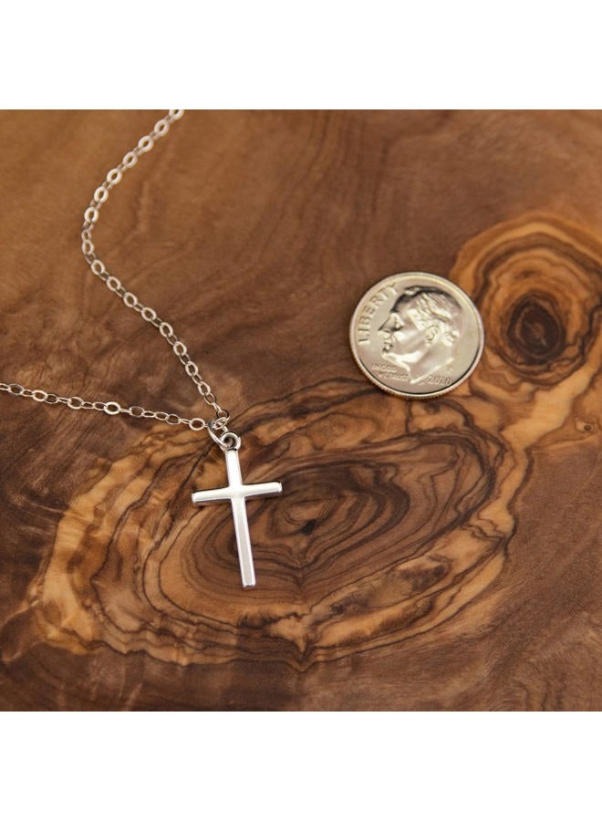 EFYTAL Sterling Silver Cross Necklace on Faith Card, First Communion Gift, Simple Confirmation Gifts for Religious Girl, Quinceañera Present - Image 5