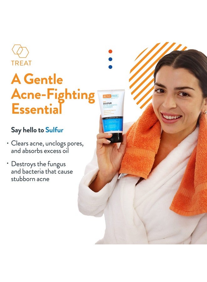 AcneFree Acne Free Sulfur Acne Foaming Cleanser with Lemon Oil, and Oat Extract, 5 Ounces - Image 2