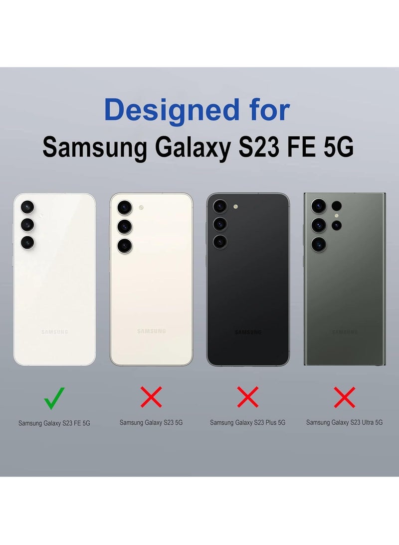 ليدين جراب مغناطيسي لهاتف Samsung Galaxy S23 FE متوافق مع الشحن اللاسلكي MagSafe، غطاء ممتص للصدمات للهاتف، ظهر شفاف مضاد للخدش (شفاف) - Image 2