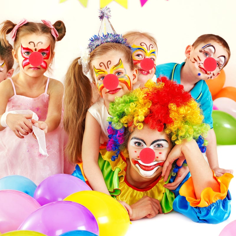 Skeleteen أنف مهرج كارنفال سكلتين الأحمر - أنف إسفنجي أحمر لزينة حفلات الأزياء - 12 قطعة - Image 5