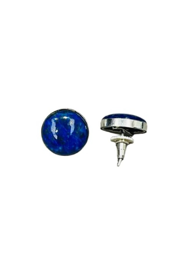 Studd Muffyn | Lapiz Lazuli Earrings for Royal look | Supports self-expression - Image 2