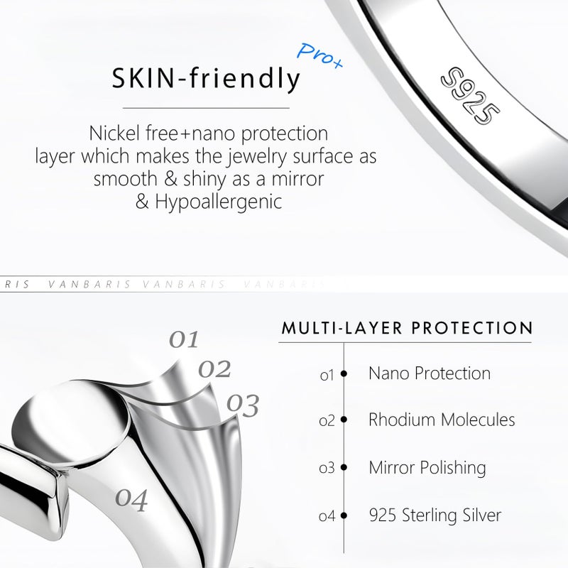 VANBARIS 925 Sterling Silver Necklace Extender Sterling Silver Necklace Chain Extenders for Women Chain Bracelet Anklet Jewelry Extension for Necklaces, 3 Piece Set (2, 3, 4 Inches) - Image 4