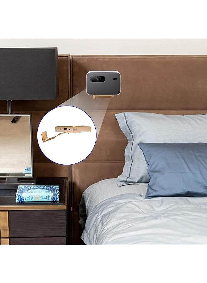 erorex - Projector Mount Mini Adjustable Projector Stand Easy To Install And Remove Portable Projector Ceiling Shelf Compatible With All Mini Projectors Cameras Webcams With 1 4 Screw Head Gold - Image 1