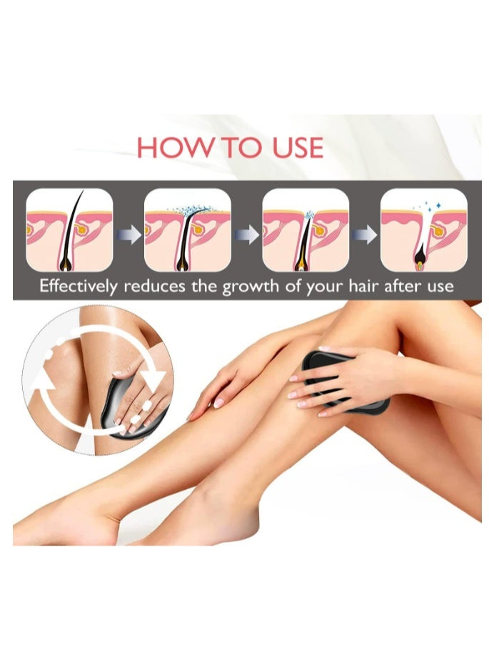 مزيل الشعر بالكريستال النانو – أداة إزالة شعر بدون ألم مع تقشير البشرة، مزيل شعر قابل لإعادة الاستخدام للنساء والرجال مناسب للذراعين والساقين والجسم - Image 3