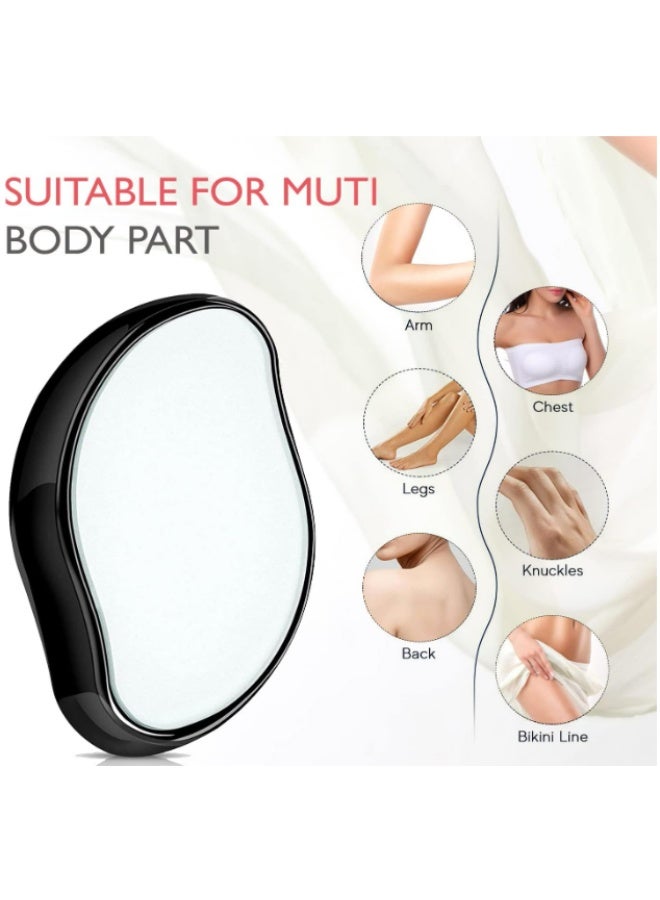 مزيل الشعر بالكريستال النانو – أداة إزالة شعر بدون ألم مع تقشير البشرة، مزيل شعر قابل لإعادة الاستخدام للنساء والرجال مناسب للذراعين والساقين والجسم - Image 4