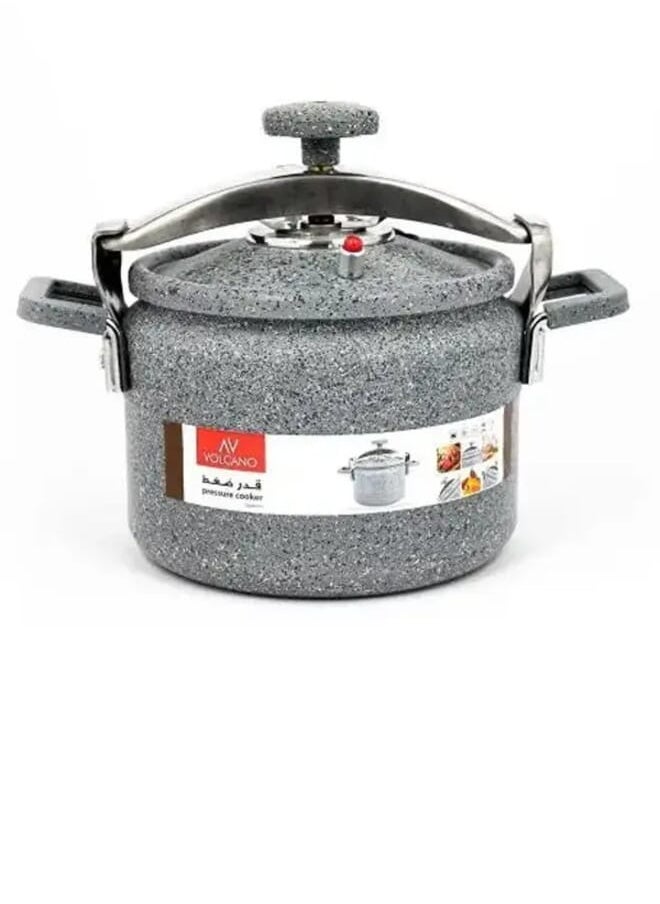Volcano 9Liters Granite Pressure Cooker Volcano with metal handle 9 liters Grey grey  - Image 1