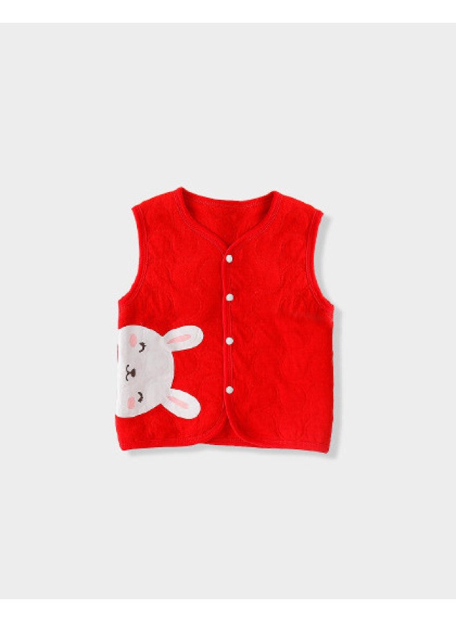YISHUANGER Baby Vest, Spring And Autumn Padded, Chinese New Year Celebration, Unisex Baby Outerwear Vest, Little Mandarin Jacket, Inner Layer Warm Vest, Versatile - Image 1