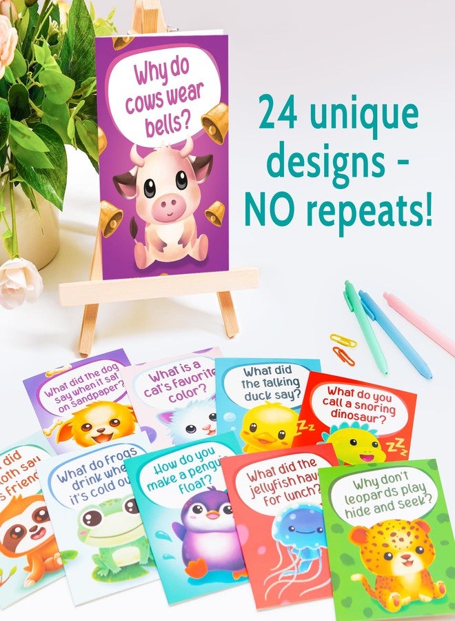 T MARIE مجموعة تي ماري المكونة من ٢٤ بطاقة تهنئة ملونة برسومات حيوانات مضحكة لجميع الأعمار - مثالية للأصدقاء والعائلة والأطفال والطلاب والمعلمين! شاركوا الضحك مع فكاهة نابضة بالحياة وفريدة من نوعها - Image 2