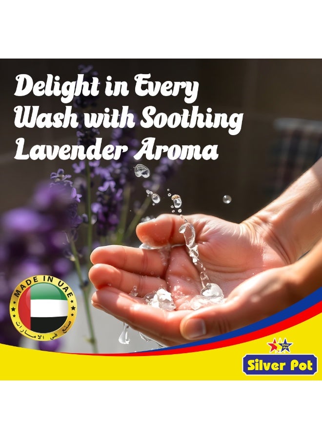 Silver Pot Fresh Lavender Hand Wash Liquid Soap 20 Litres – (4 x 5 Litres) Gentle on Hands - Removes Oil, Grease & Odor - Germ Protection Hand Soap - Fresh Lavender Fragrance - Image 5