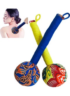 DubaiGallery 2Pcs Wormwood Massage Hammer, Manual Hammer Massager Body Massage Hammer, Back Knock Long Handheld Massage Hammer for Back Pain Relief  - Image 1