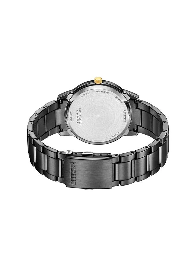 CITIZEN Men's Stainless Steel with Black Ion Plating Strap Eco-Drive Standard Watch BM6976-72E - 40 mm