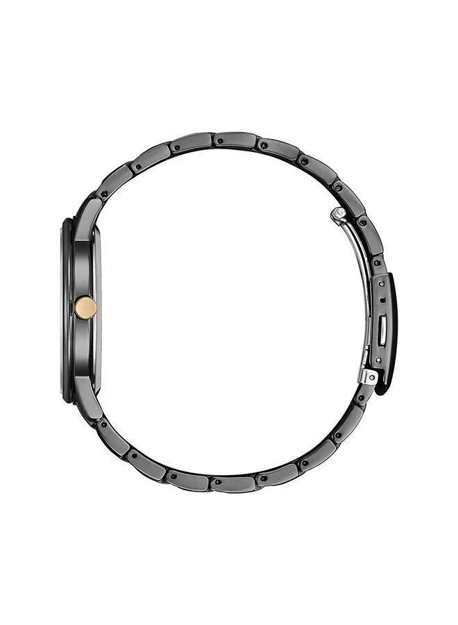 CITIZEN Men's Stainless Steel with Black Ion Plating Strap Eco-Drive Standard Watch BM6976-72E - 40 mm