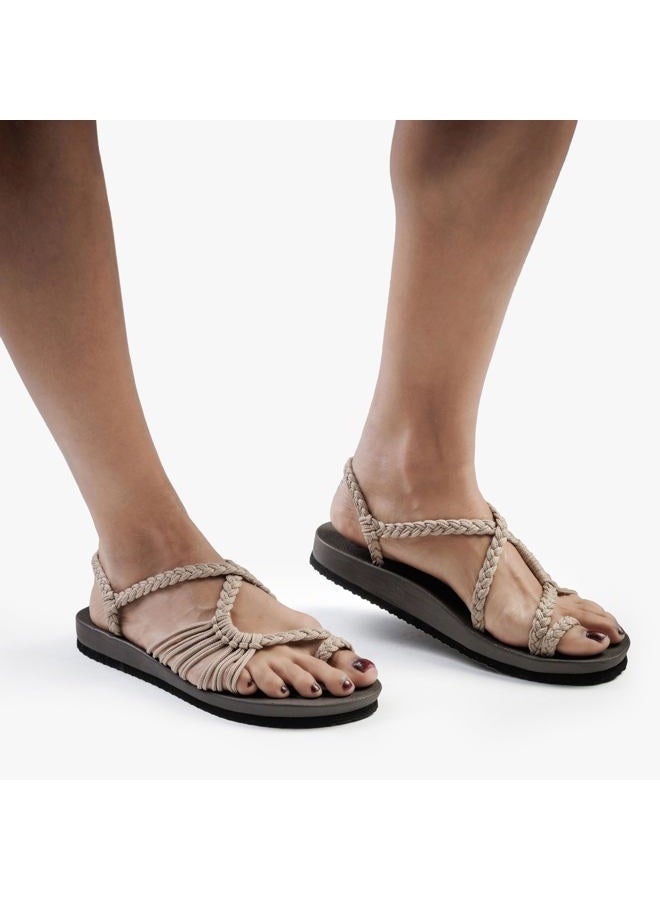 Plaka Atlantis Arch Support Sandals for Women, Stylish Comfort Summer Sandal for Beach Walks and Casual Outings, Rope Sandals for Women | Brazilian Sand, Size 7 - Image 5