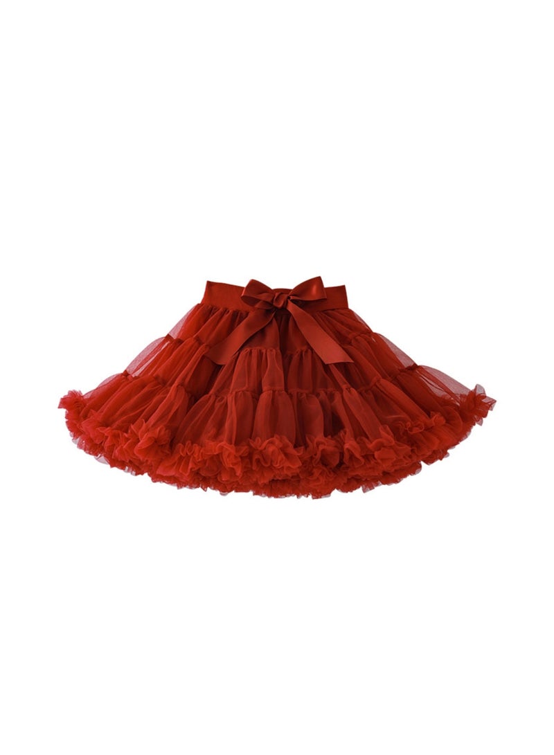 Yoehyaul Burgendy Tutu Skirt for Girls 