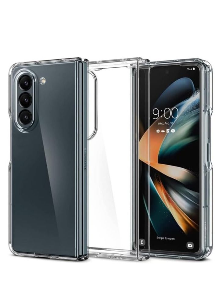 GENNEXT Case for Samsung Galaxy Z Fold 5 Case [Slim Fit]  Transparent PC Cover, Shock-proof Bumper Phone Case for Samsung Galaxy Z Fold 5 5G 2023- Crystal Clear - Image 1