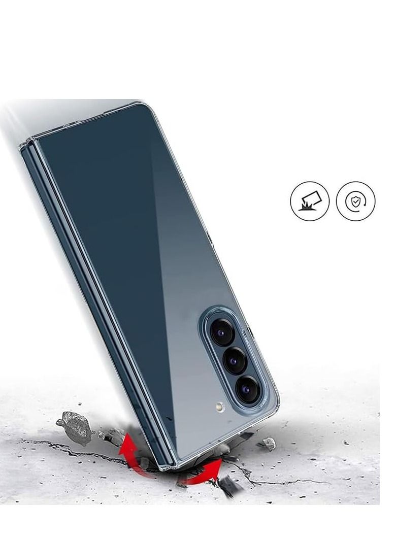 GENNEXT Case for Samsung Galaxy Z Fold 5 Case [Slim Fit]  Transparent PC Cover, Shock-proof Bumper Phone Case for Samsung Galaxy Z Fold 5 5G 2023- Crystal Clear - Image 3