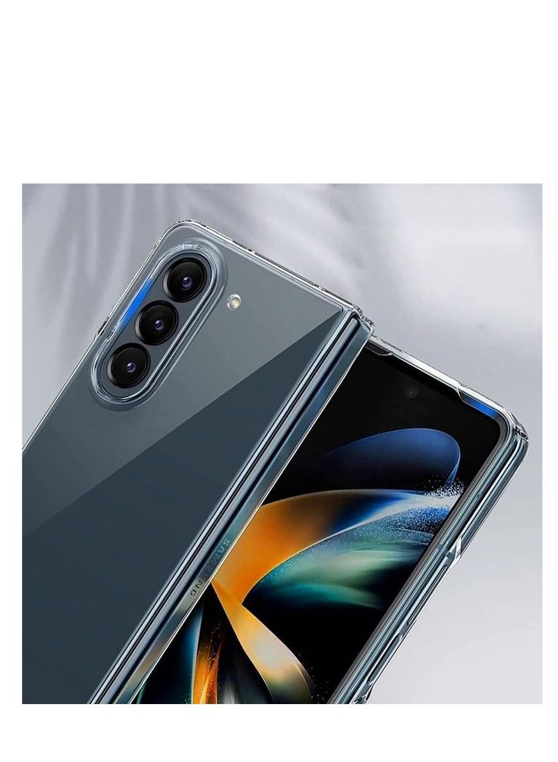 GENNEXT Case for Samsung Galaxy Z Fold 5 Case [Slim Fit]  Transparent PC Cover, Shock-proof Bumper Phone Case for Samsung Galaxy Z Fold 5 5G 2023- Crystal Clear - Image 2