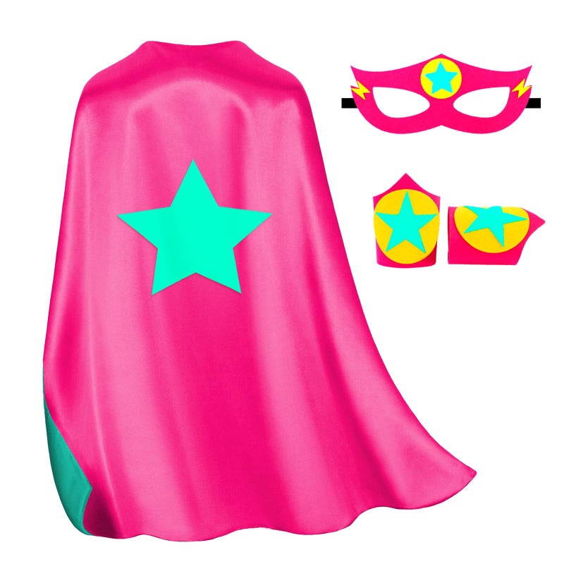 iROLEWIN KidsSuperheroCape and Mask for BoysGirls Super Hero Dressup Costumes as Children Birthday Party Gifts Favors - Image 3