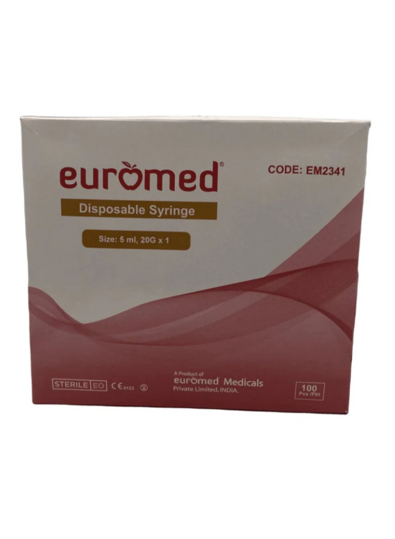 SKYLINE 5Ml 20G 1In Luer locking syringe with needles 100PCS - Image 2